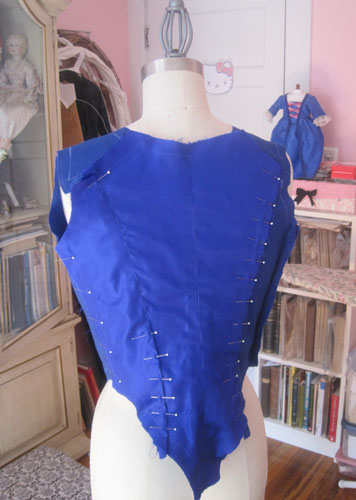 Bodice in progress. . .