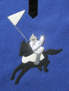 Detail of knight aplique