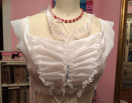 Bodice progress shot